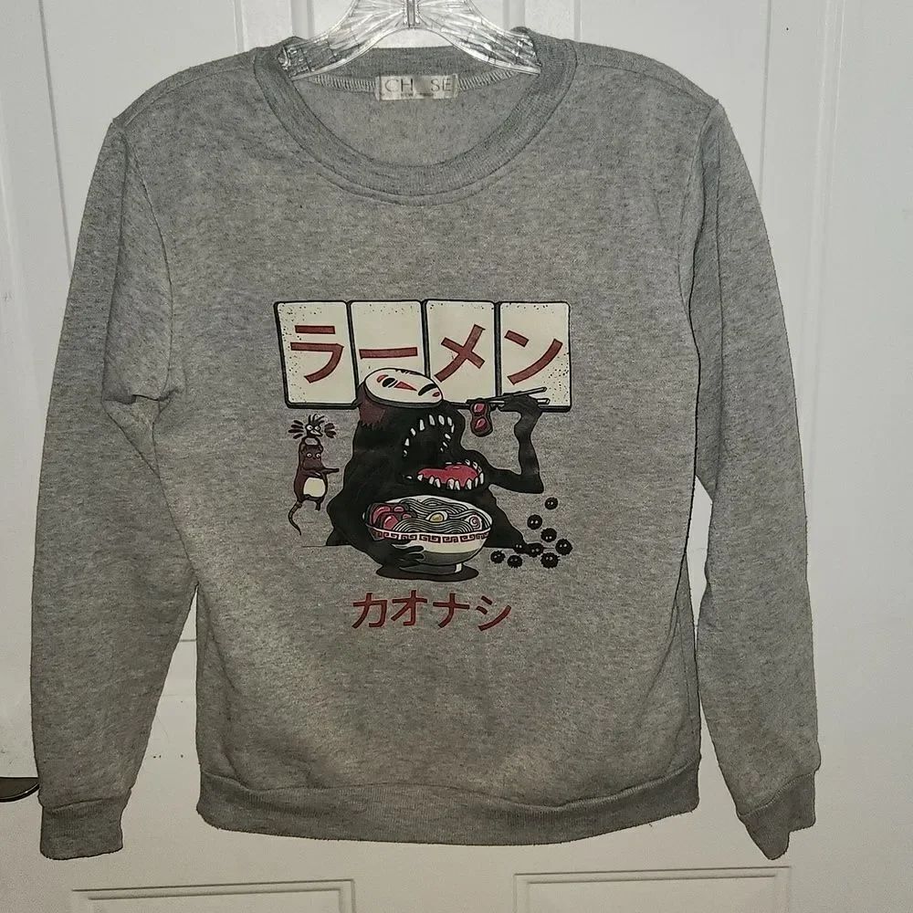 Studio Ghibli Spirited Away No Face Ramen Sweatshirt YL